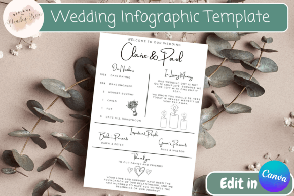 A Modern Infographic Wedding Program Template