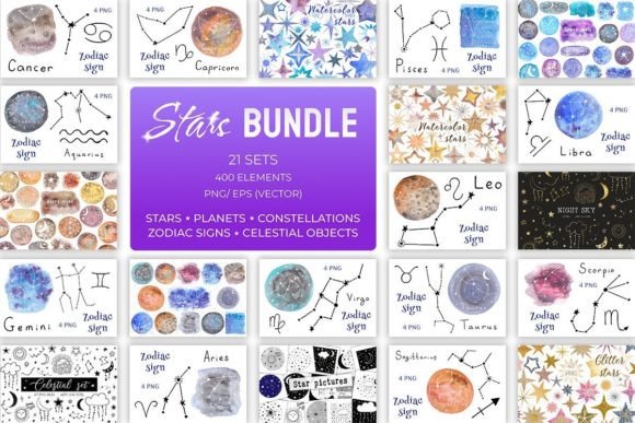 Celestial Cliparts: A Universe of Design Assets