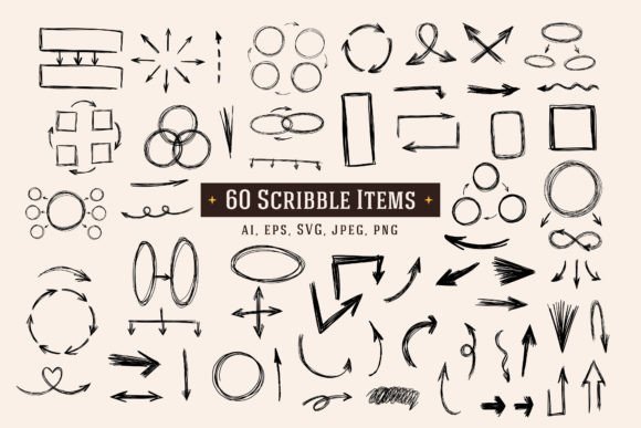 Evaluating the 60 Scribble Arrows Infographic Chats and Doodle Set for Visual Communication