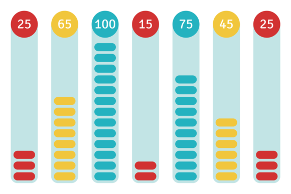 Progress Scales Infographic Element Set: Visualizing Growth and Achievement