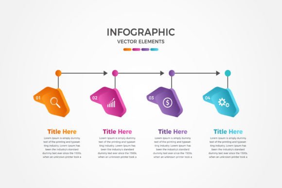 The Practical Value of a Four-Step Modern Infographic Template