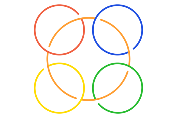 The Strategic Power of the Crossed Circles Color Line Infographic